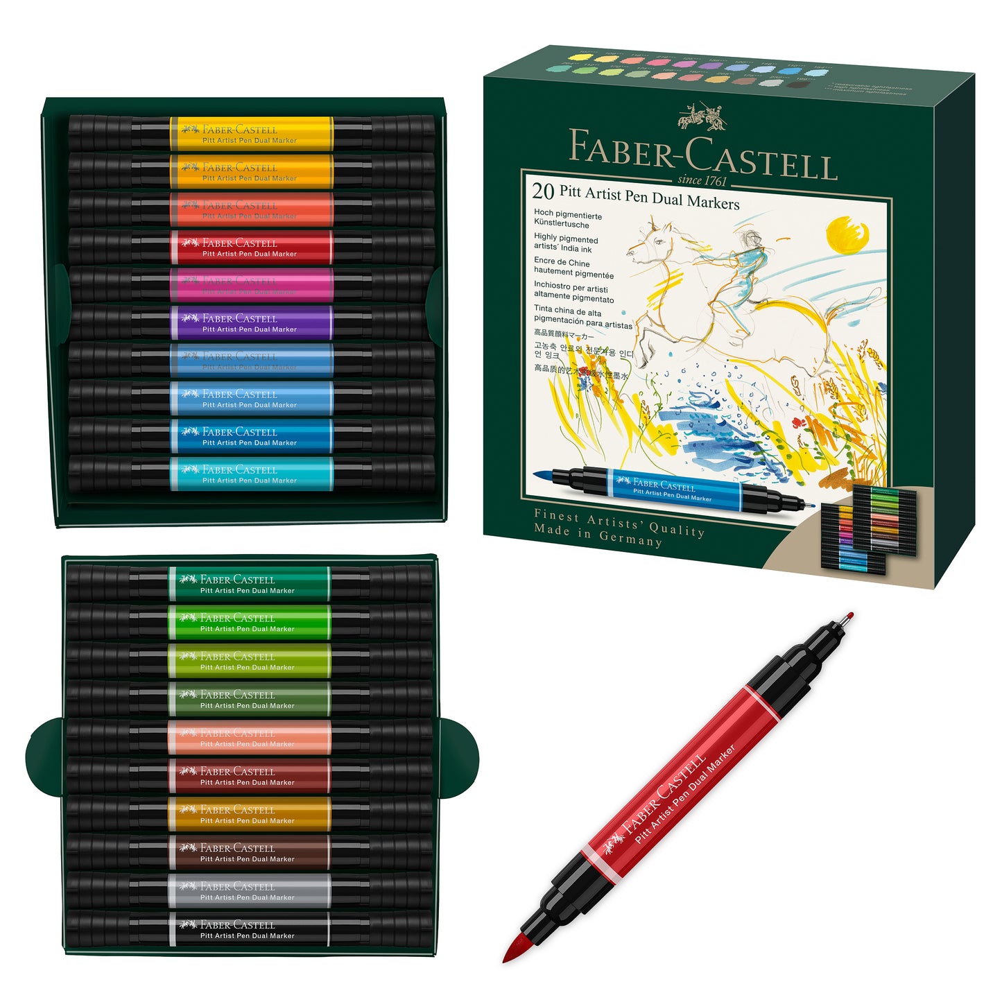 Faber-Castell Pitt Artist Pen Dual Markers – Set of 20 – FC162020