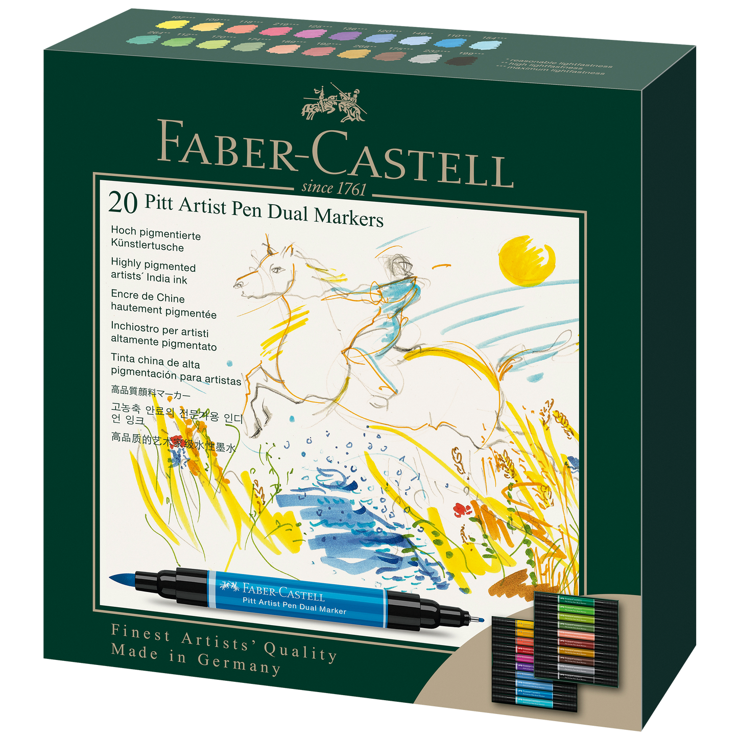 Faber-Castell Pitt Artist Pen Dual Markers – Set of 20 – FC162020
