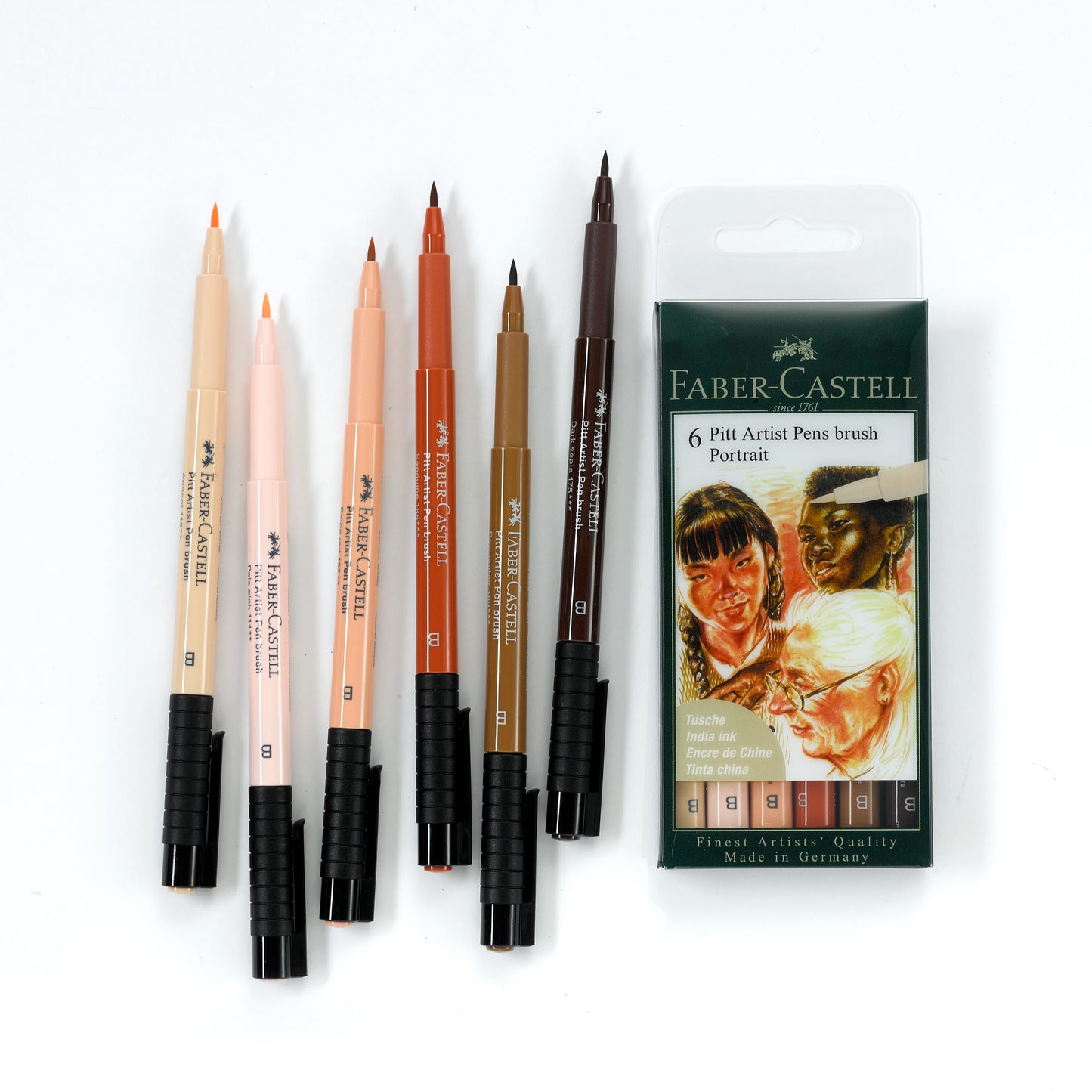 Faber-Castell Pitt Artist Pen Skin Tones – Set of 6 – FC167167