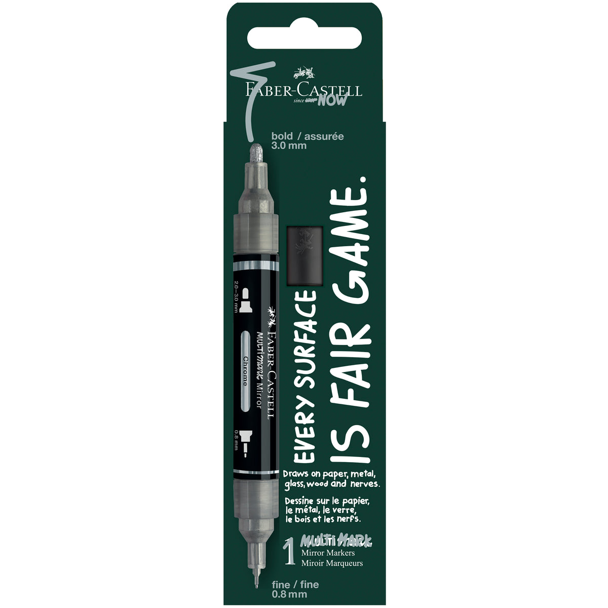 Faber-Castell Multimark Chrome Marker – Dual Tip 0.8mm & 3.0mm