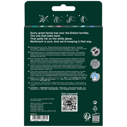 Faber-Castell Multimark Acrylic Paint Markers – Frost Set 6+2 – FC186018