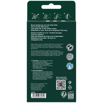 Faber-Castell Multimark Acrylic Paint Markers – 4 Ct Classic Colors