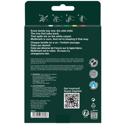Faber-Castell Multimark Acrylic Paint Markers – Classic Set of 6 – FC186043