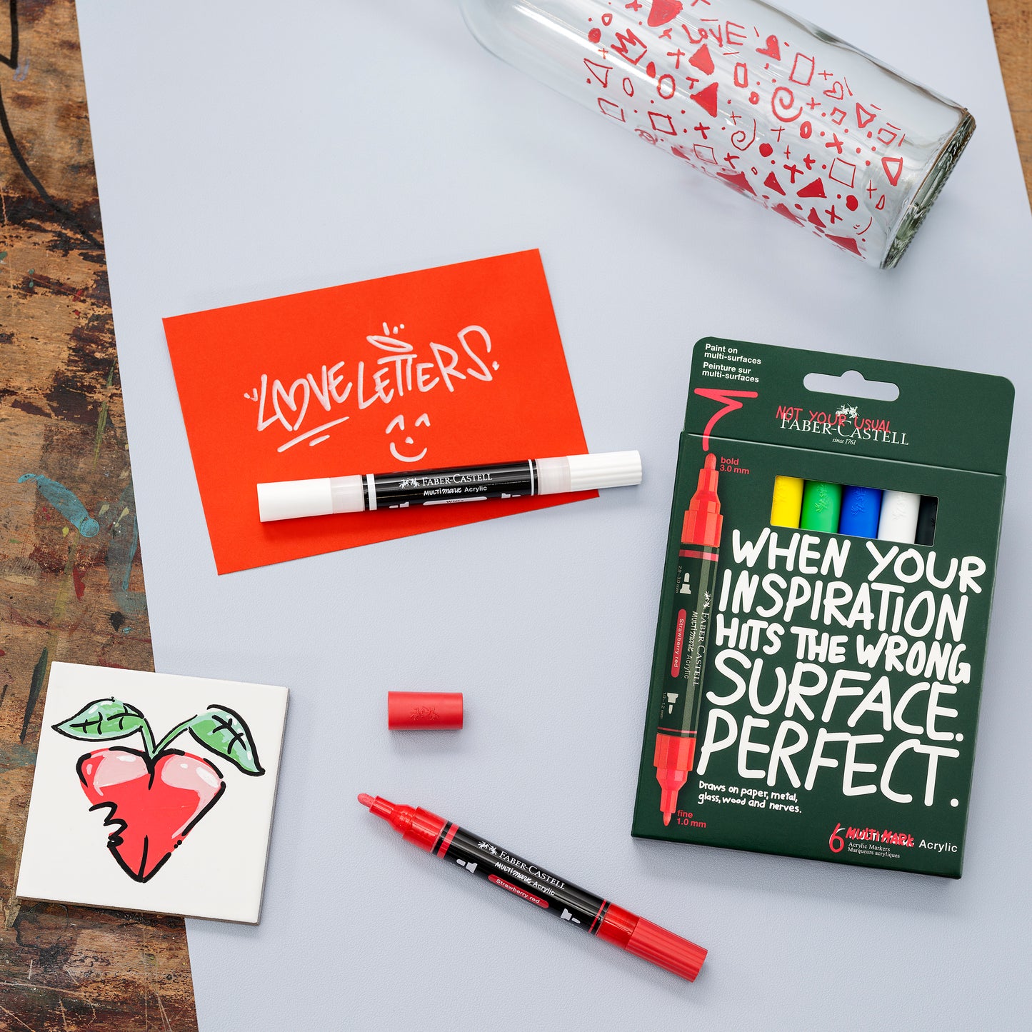 Faber-Castell Multimark Acrylic Paint Markers – Classic Set of 6 – FC186043