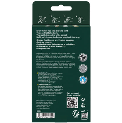 Faber-Castell Multimark Acrylic Paint Markers – Metallic Set of 4