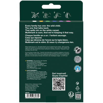 Faber-Castell Multimark Acrylic Paint Markers – Brights Set of 6 – FC186049