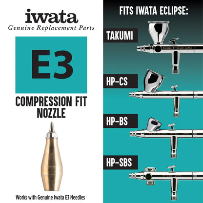 Genuine Iwata E3 0.35mm Nozzle – HP-BS, HP-CS, HP-SBS & Eclipse Takumi (I6042)