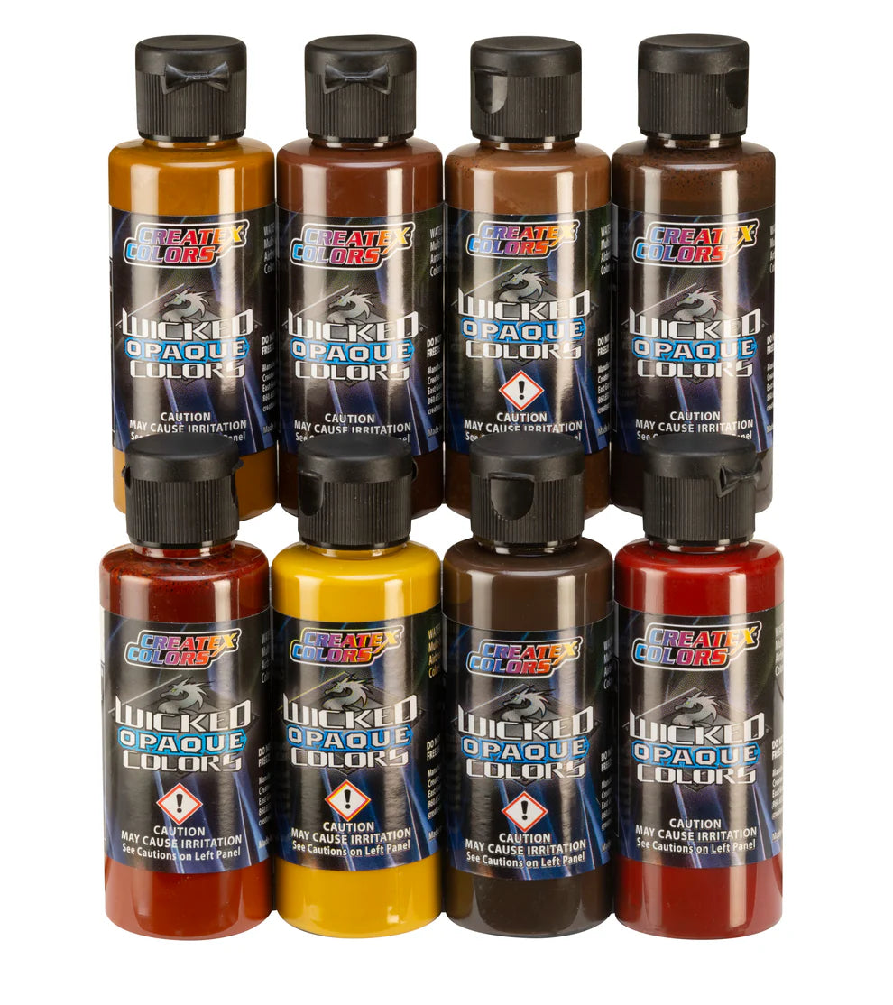 Createx Wicked Opaque Earth Tones Set – 8 Colors (2 oz) | W136-02