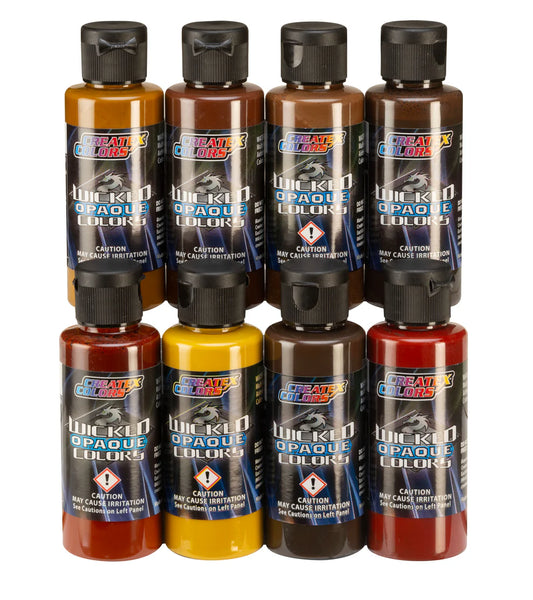 Createx Wicked Opaque Earth Tones Set – 8 Colors (2 oz) | W136-02