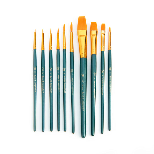 Royal & Langnickel Super Value Golden Taklon Brush Set — 10pc