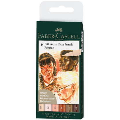 Faber-Castell Pitt Artist Pen Skin Tones – Set of 6 – FC167167